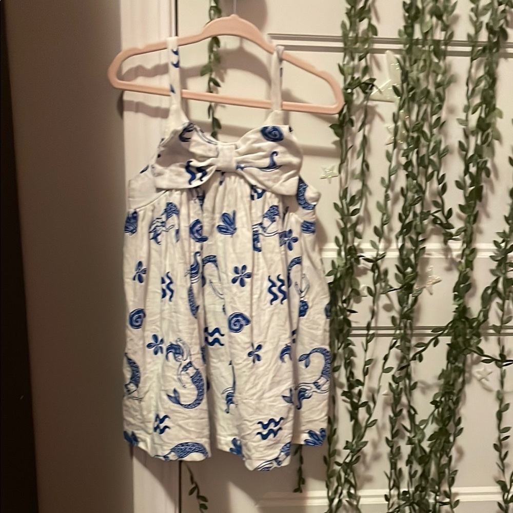 3/$20 Old Navy Blue and White Mermaid Pattern Toddler Dress